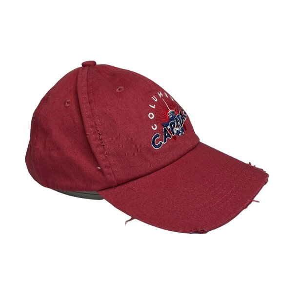 District Columbus Capitals Armature Hockey Baseball Hat Red Distressed Size OS - Picture 2 of 10